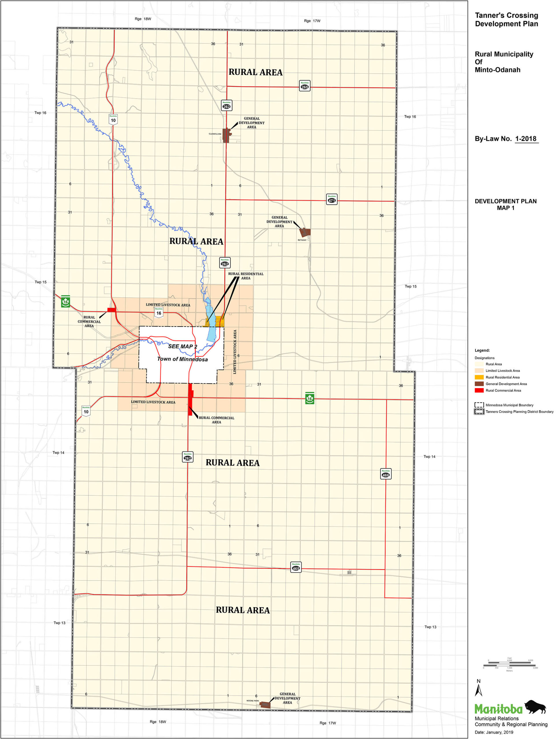 Tanners Crossing Map